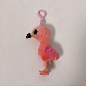 Gilda The Flamingo Ty Beanie Boo Keychain